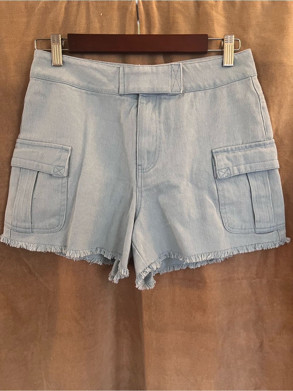 Eesome Light Blue Cargo Denim Shorts - Women's Casual Summer Shorts